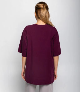 Футболка #ОКТ1655-1, сливовый