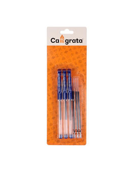 Набор гелевых ручек Calligrata, 3 штуки, синий стержень, узел 0.5 мм, 3 сменных стержня