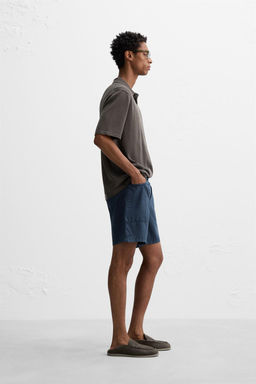COTTON-BLEND KNIT POLO SHIRT - Zara фото 12