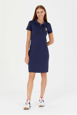 Женское темно-синее вязаное платье - U.s. polo assn фото 10