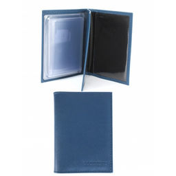Обложка для авто+паспорт Croco-ВП-103 натуральная кожа синий бергамо (47) 265082