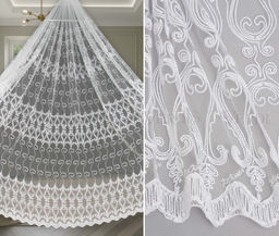 Сетка вышивка с кордовой нитью 13031