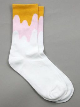 Носки р.35-40 Flow paints Жёлто-белые - Krumpy фото 4