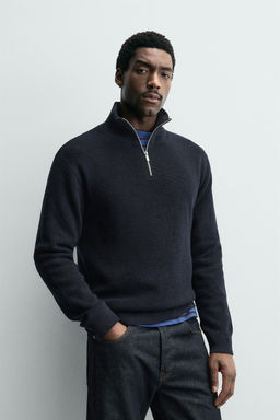 WOOL BLEND ZIP-UP JUMPER - Zara фото 2