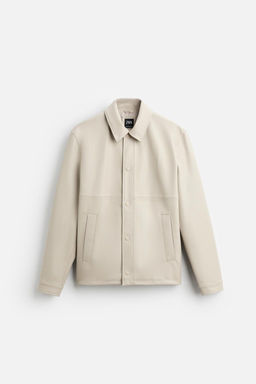 LEATHER EFFECT JACKET - Zara фото 7