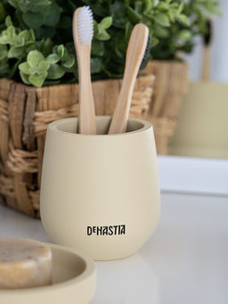 Стакан для зубных щёток 300мл жёлтый полирезина