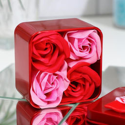 Мыльные розы, розовые и красные, набор 4 шт. - SB BEAUTY фото 3