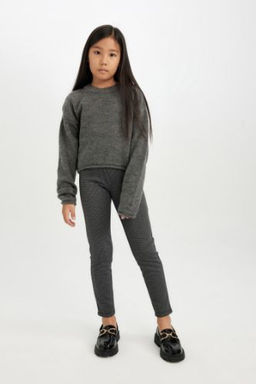 K?z Cocuk Basic Duz Standart Boy Tayt