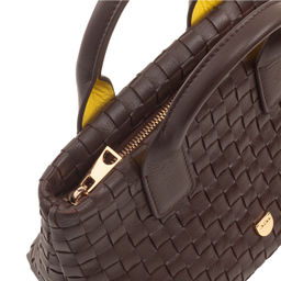 Итальянская миниатюрная женская сумочка DuDu Bags серии Ibiza | кофейно-коричневый - Dudubags фото 4