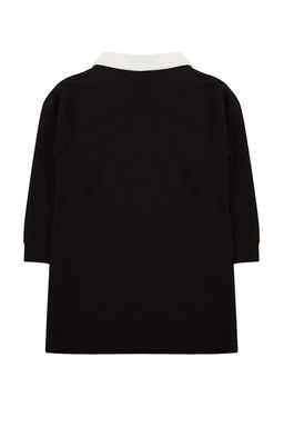 Siyah K?z Cocuk Mevsimlik-Ince Regular Slogan Orme Elbise TKDAW25EL00009 - Trendyolmilla фото 6