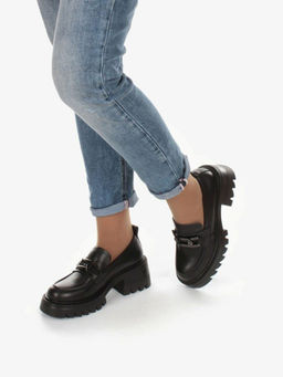 03-C1817-1 BLACK Лоферы женские (натуральная кожа)