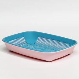 Туалет округлый с сеткой 33.5×25×6 см, голубой/розовый