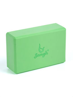 Блок для йоги 23×15×7.5 см, вес 120 г, зеленый