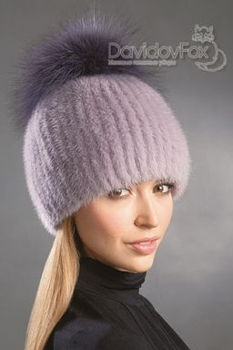 Шапка Лыжница норка чертополох