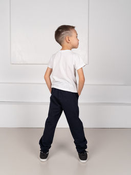 Брюки футер 2-х нитка,темно-синие - Binita фото 6