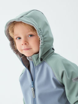 Комбинезон Softshell Колор-блок Полынь с варежками 0+ - Bungly фото 5