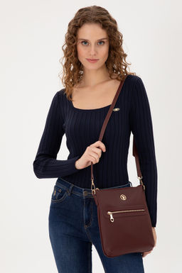 Женская бордовая сумка через плечо Неожиданная скидка в корзине