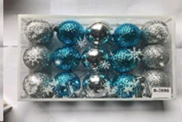 Елочные шары 15 штук 5 см / B-2585 /уп 96/ серебр голубой - Галеонтрейд фото 2