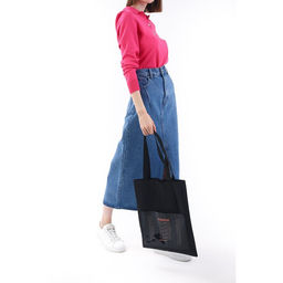 Сумка текстильная шопер YOURTH с карманом, 35 х 0,5 х 40 см, черный - Nazamok фото 8