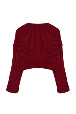 Ekru Super Crop Basic Triko Kazak TWOAW24KZ00275 - Trendyolmilla фото 15