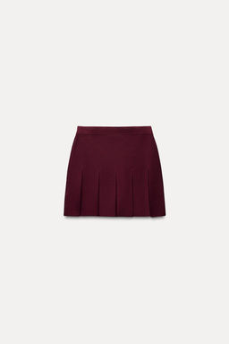 PLEATED MINI KNIT SKIRT - Zara фото 7