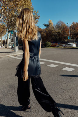 VELVET BALLOON TROUSERS - Zara фото 5