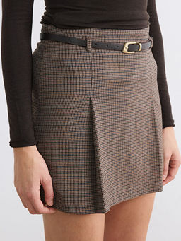 Beli Kemerli Ekose ?ort Etek