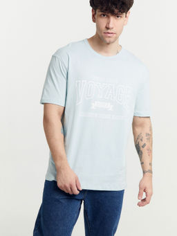 Футболка мужская голубая с печатью голубая дымка +печать 111785-1 - Mark formelle фото 3