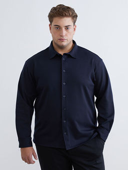 B?y?k Beden Regular Fit Uzun Kollu Erkek G?mlek