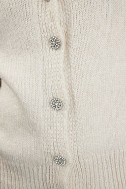 Tas Yumusak Dokulu Mucevher Dugmeli Ceket Gorunumlu Triko H?rka TWOAW21HI0034