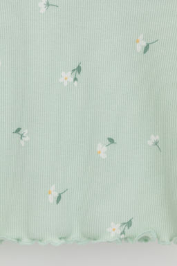 Crockid _ КР 301996-1/пастельно-зеленый,милые цветочки к543 джемпер короткий рукав д/дев яс  фото 3
