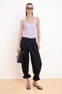 Lila Fitted/Vucuda Oturan Esnek Orme Bluz TWOSS24BZ00492