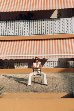 INTERLOCK FLARE TROUSERS