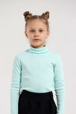 CRB wear/CWJG 63188-43 Водолазка для девочки, голубой/Ex.Cherubino