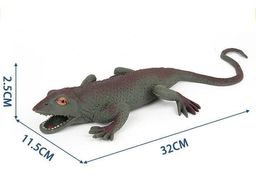 Фигурка Abtoys Юный натуралист Рептилии Ящерица (серо-зеленая с бордовыми вставками), термопластичная резина  фото 2