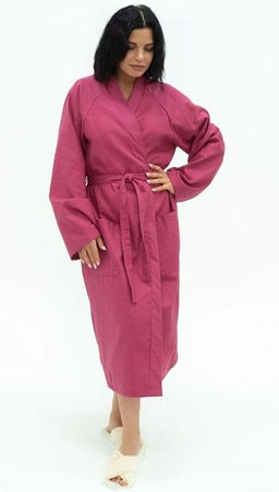 Халат SPA тк. полот. 7х7 15130 розовый рубин/96-170 - Шуйские ситцы фото 5