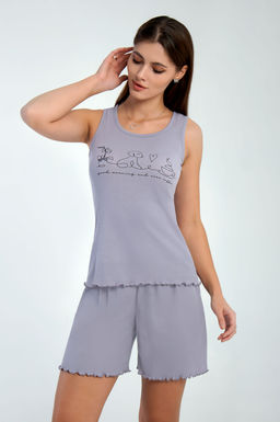 Арт. 9156/1 Пижама с шортами 42-50 (5 шт) Цвет:верх-сиреневый,низ-сиреневый - Калинка фото 9