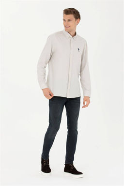 Мужская базовая рубашка с длинным рукавом Stone - U.s. polo assn фото 4