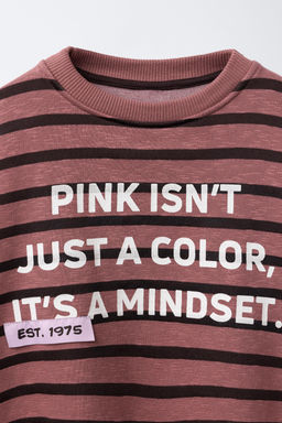 STRIPED SLOGAN SWEATSHIRT - Zara фото 3