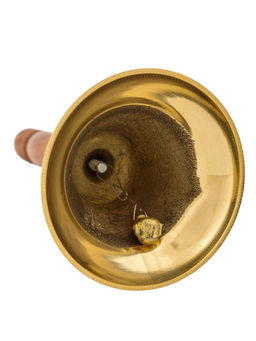 Колокольчик с дер. ручкой SMALL полиш № Кл4001/1/1 - Ганг фото 5