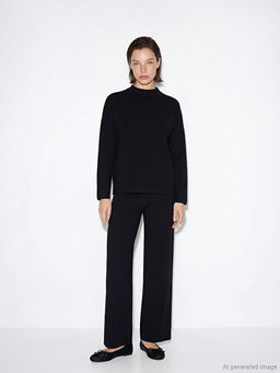 Dik Yaka Kad?n Triko Kazak