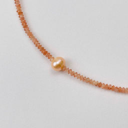 Чокер из Солнечного камня и Жемчуга - Радуга самоцветов фото 2