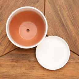 Горшок для цветов «Кот», 1.65 л, d=17 см, h=13 см, керамика, с поддоном, белый