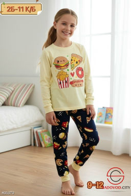 Пижама с рисунком для девочки