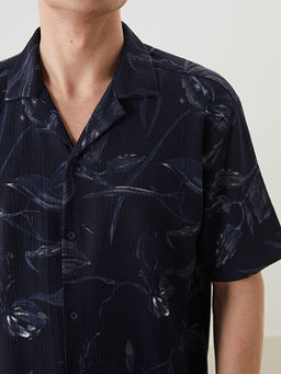 Regular Fit K?sa Kollu Desenli Erkek G?mlek