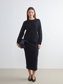 Bisiklet Yaka Kad?n Triko Kazak