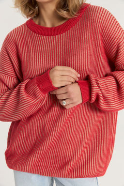 Джемпер женский вязаный Line красный
