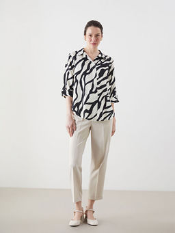 Zebra Desenli Oversize Kad?n G?mlek