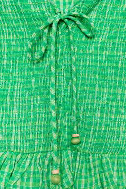 TOP CUADRO VICHY NIDO DE ABEJA / Verdes - Zara фото 6