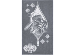 Полотенце махровое 6с103.412ж1 Заинька(графит5) 50х90см